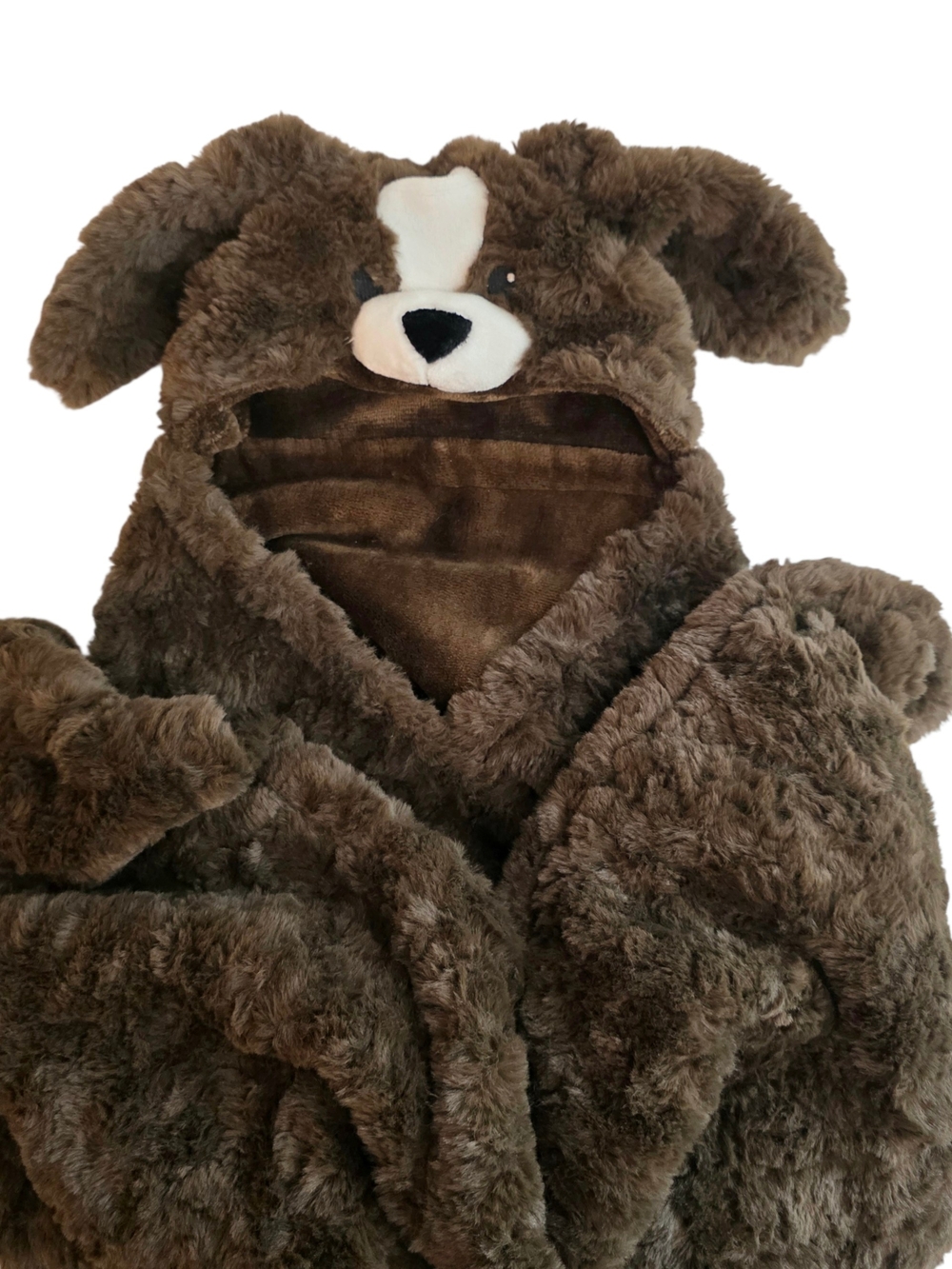 Little Miracles‎ Puppy Hooded Blanket Brown Kids Baby Soft Comfort Soother Sleep